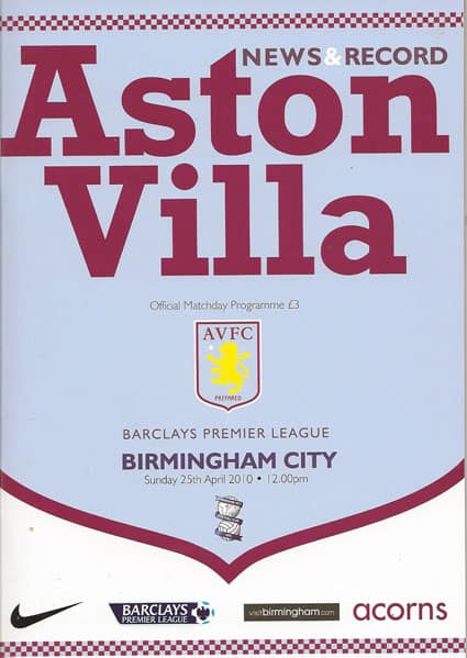 Aston Villa FC v Birmingham City FC